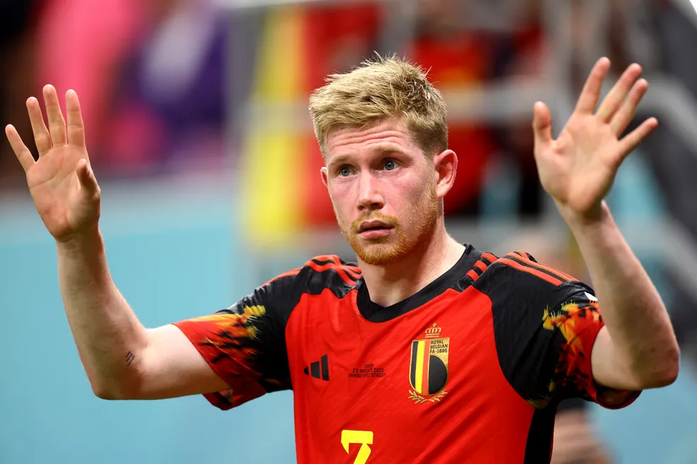 De Bruyne durante o jogo da Bélgica contra o Canadá