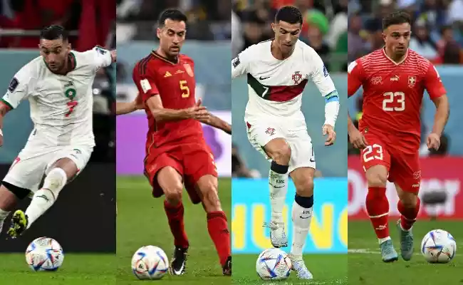 Ziyech, Busquets, Cristiano Ronaldo e Shaqir