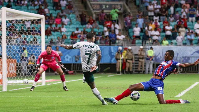 Bahia x Palmeiras, Dudu é travado pela marcação