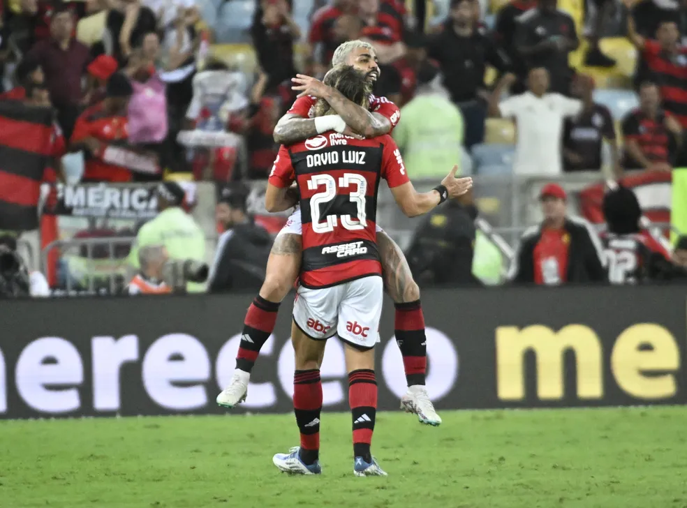 David Luiz e Gabigol, Flamengo x Fluminense, Copa do Brasil