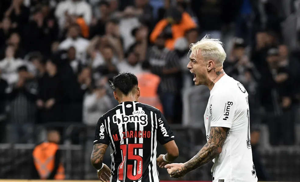 Róger Guedes em Corinthians x Atlético-MG