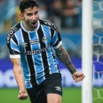 Villasanti comemoração Grêmio x Bahia Copa do Brasil