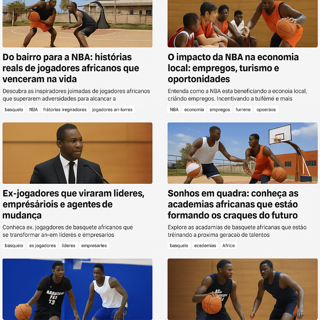 Do bairro para a NBA: histórias reais de jogadores africanos que venceram na vida