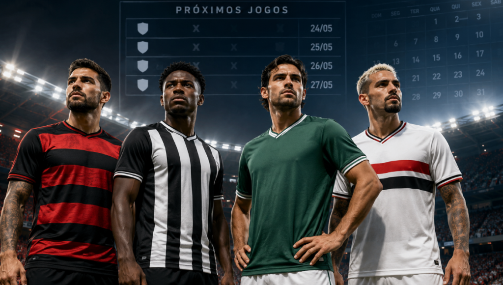 Próximos jogos de Flamengo, Corinthians, Palmeiras e São Paulo